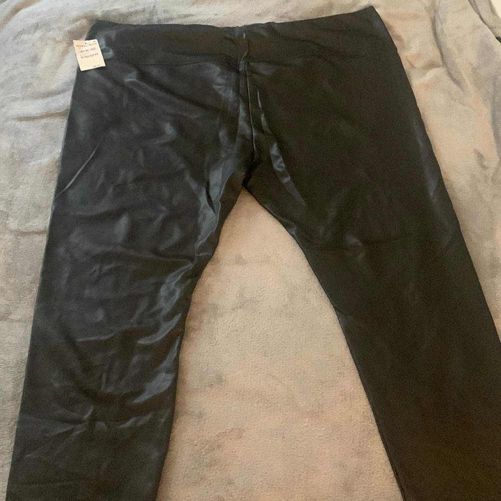 Black Faux Leather Pants- Nordstrom 3x